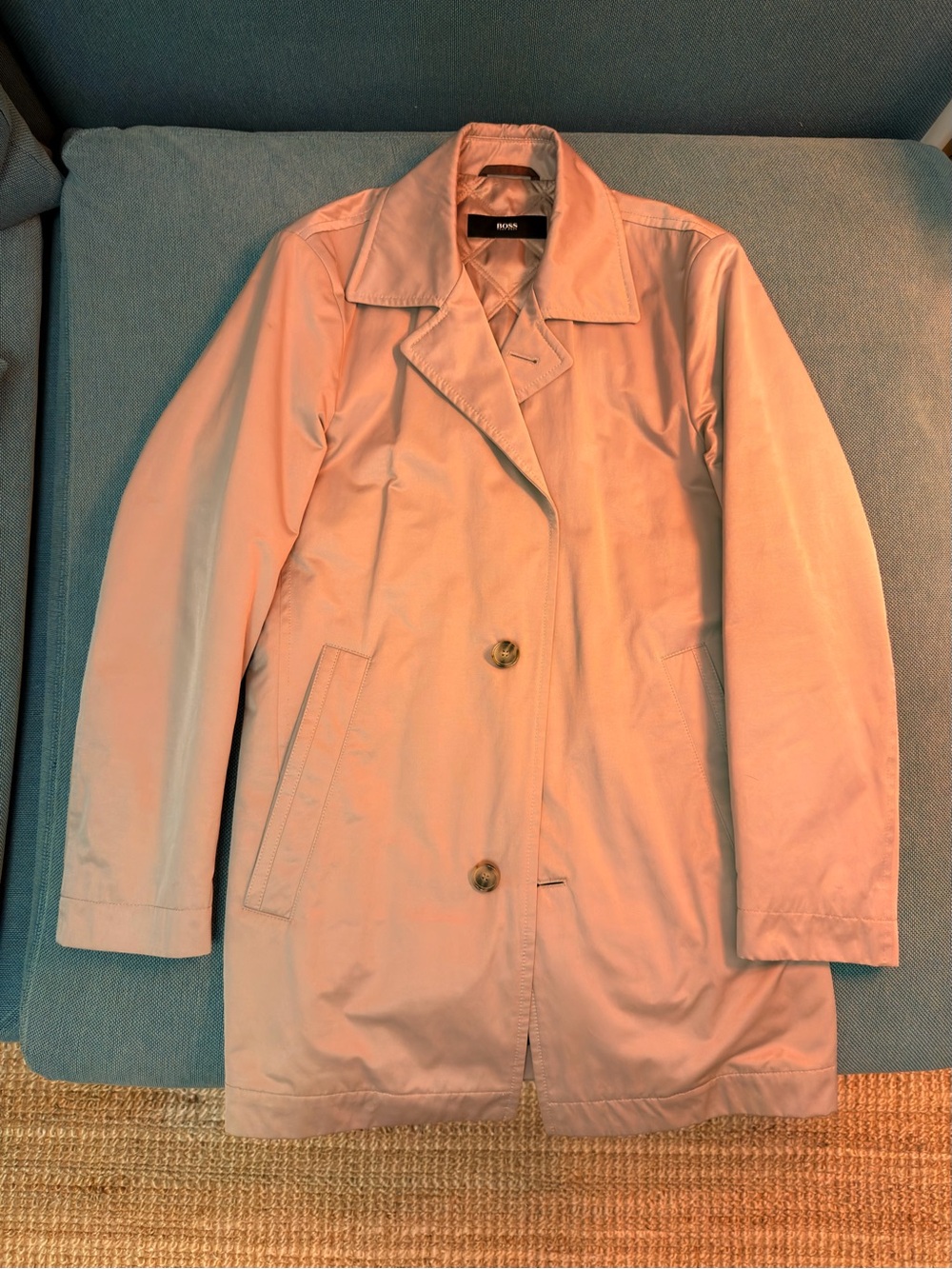 BOSS Single-Breasted Trench Coat